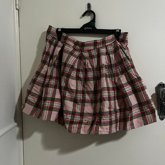 Dangerfeild: Black Friday Pink Plaided Skirt